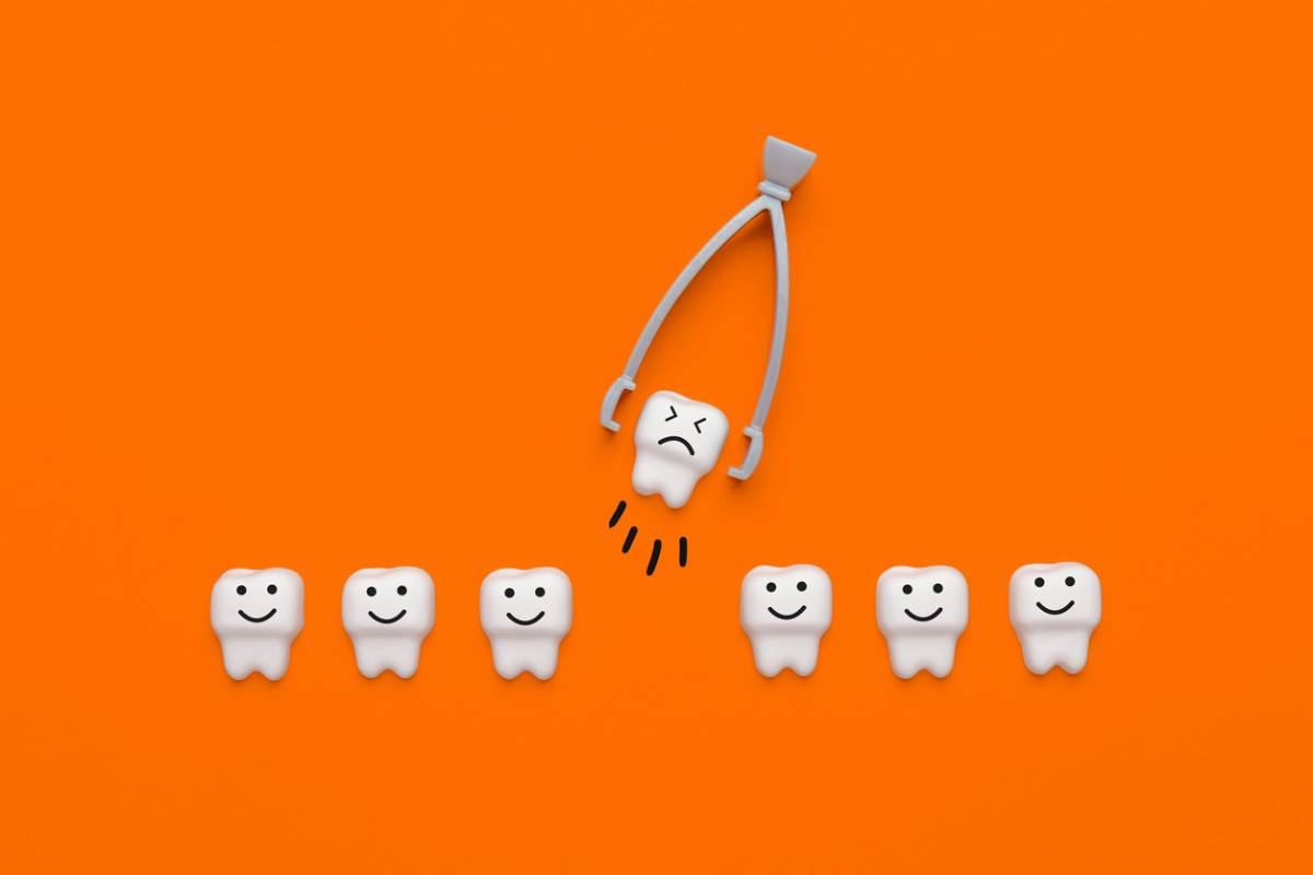 concept image of tooth extraction not painful