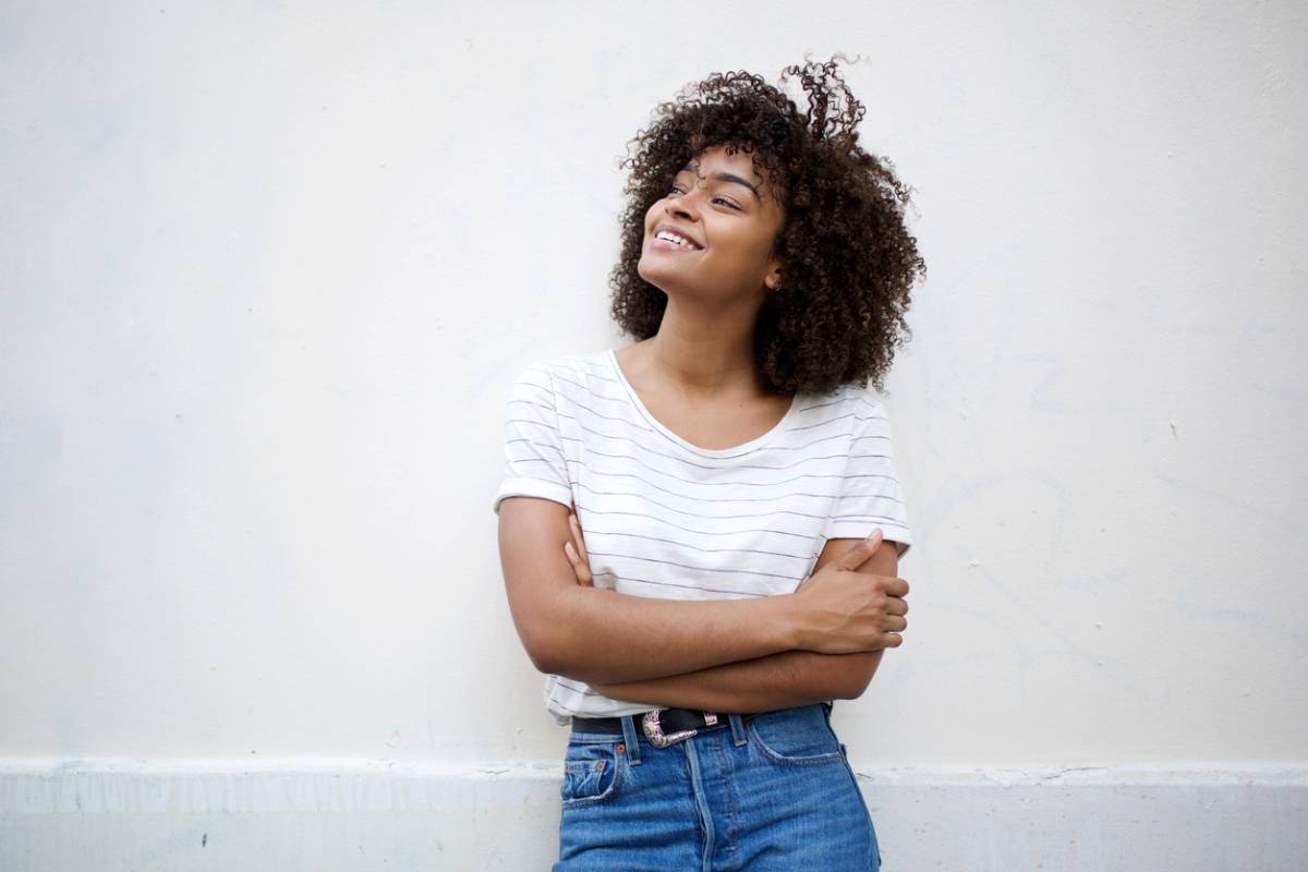 concept image of woman smiling after root canal